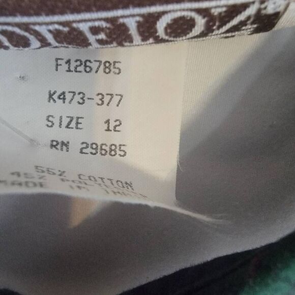 Vintage Sophisticates Pendleton White Button Fown Green Plaid Womens SZ 12 Gold - Picture 5 of 8